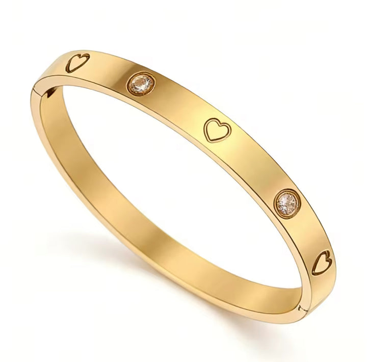 Lusivore Amora Crystal Bangle – Gold