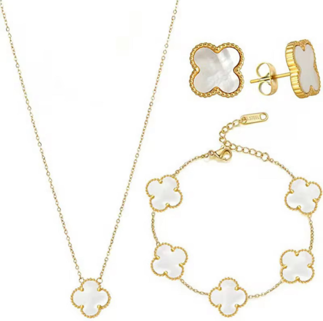 Lusivore Flora Schmuckset – Gold-Weiß