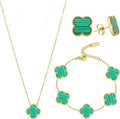 Lusivore Flora Jewelry Set – Gold Green