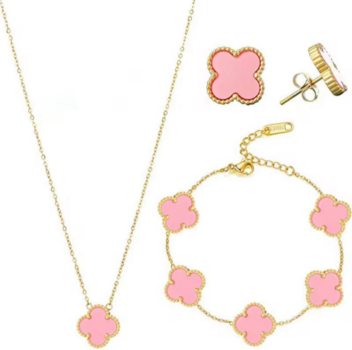 Lusivore Flora Jewelry Set – Gold Pink