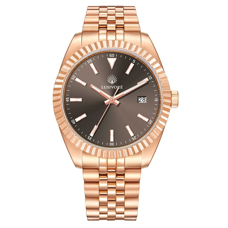 Lusivore DateClassic Rose Gold (Chocolate dial)
