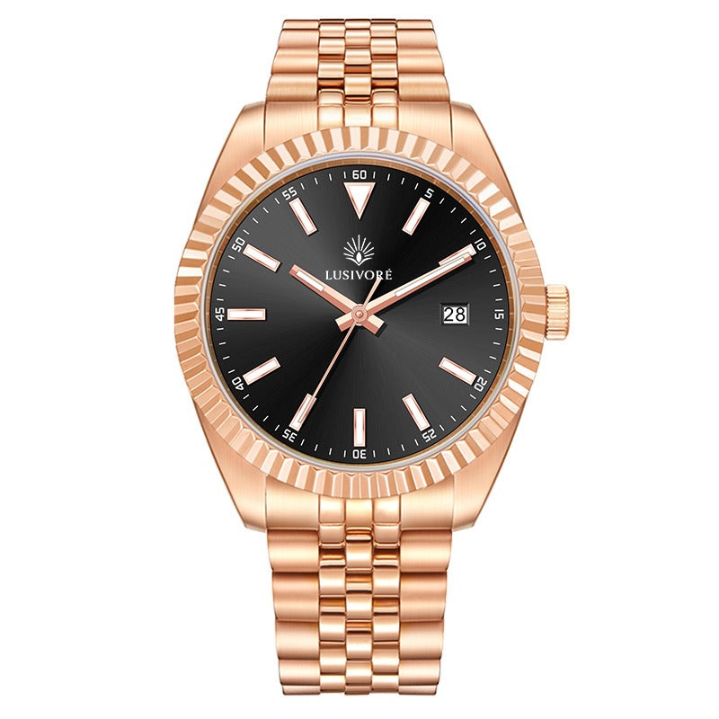 Lusivore DateClassic Rose Gold (black dial)