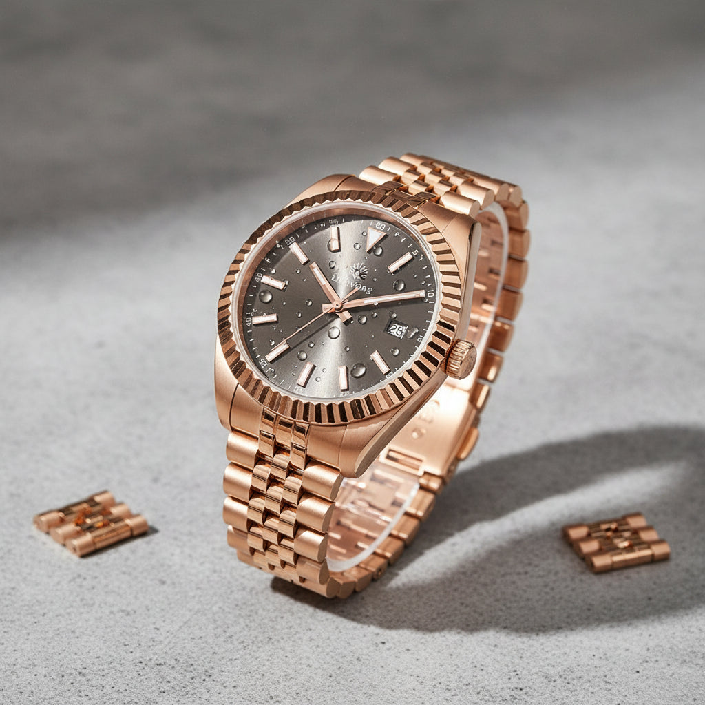 Lusivore DateClassic Rose Gold (Chocolate dial)