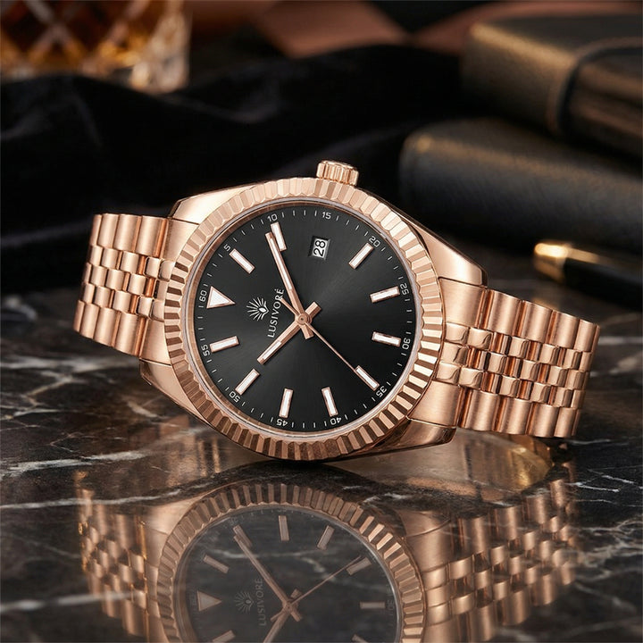 Lusivore DateClassic Rose Gold (black dial)