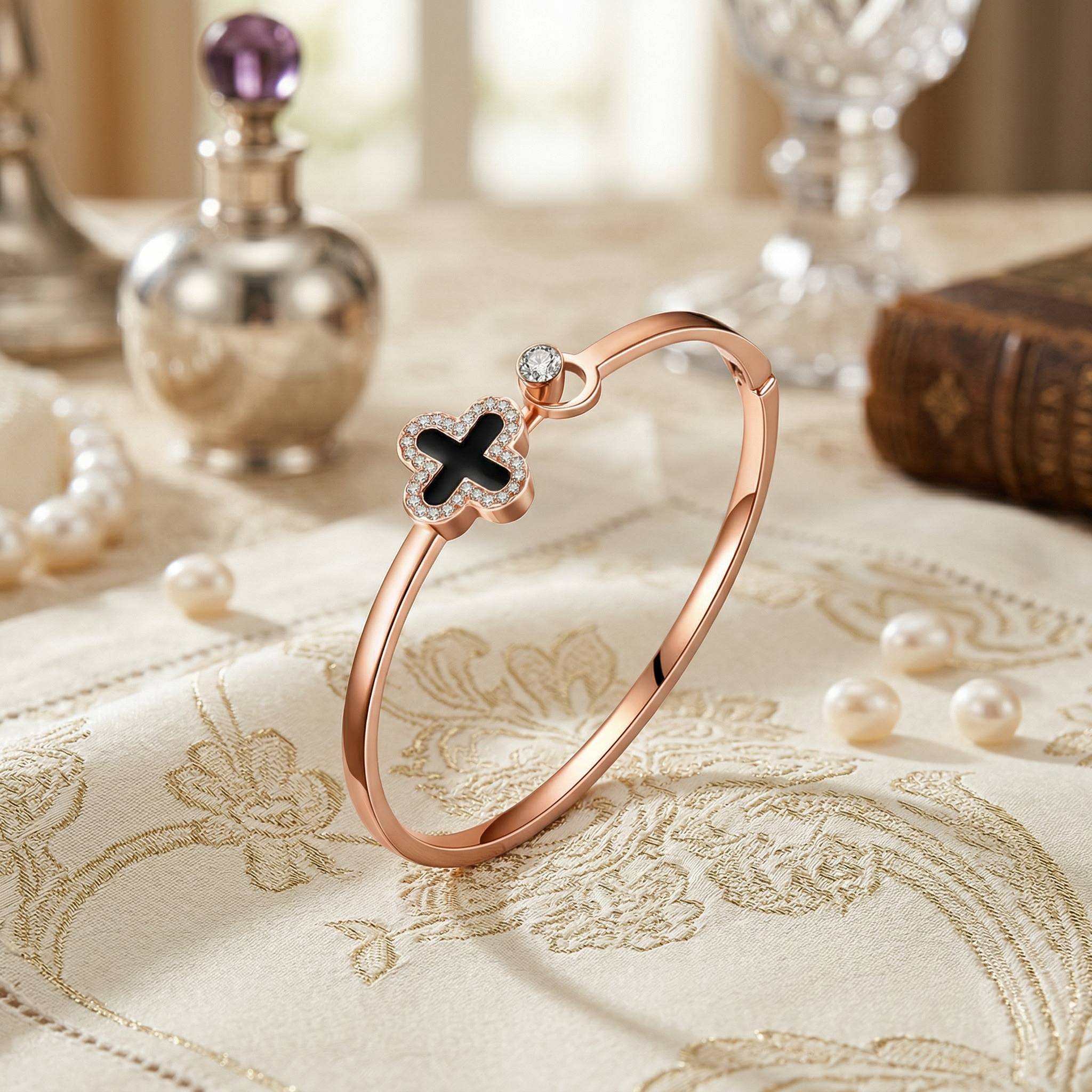 Lusivore Flora Luxe Bracelet – Rose Gold Black