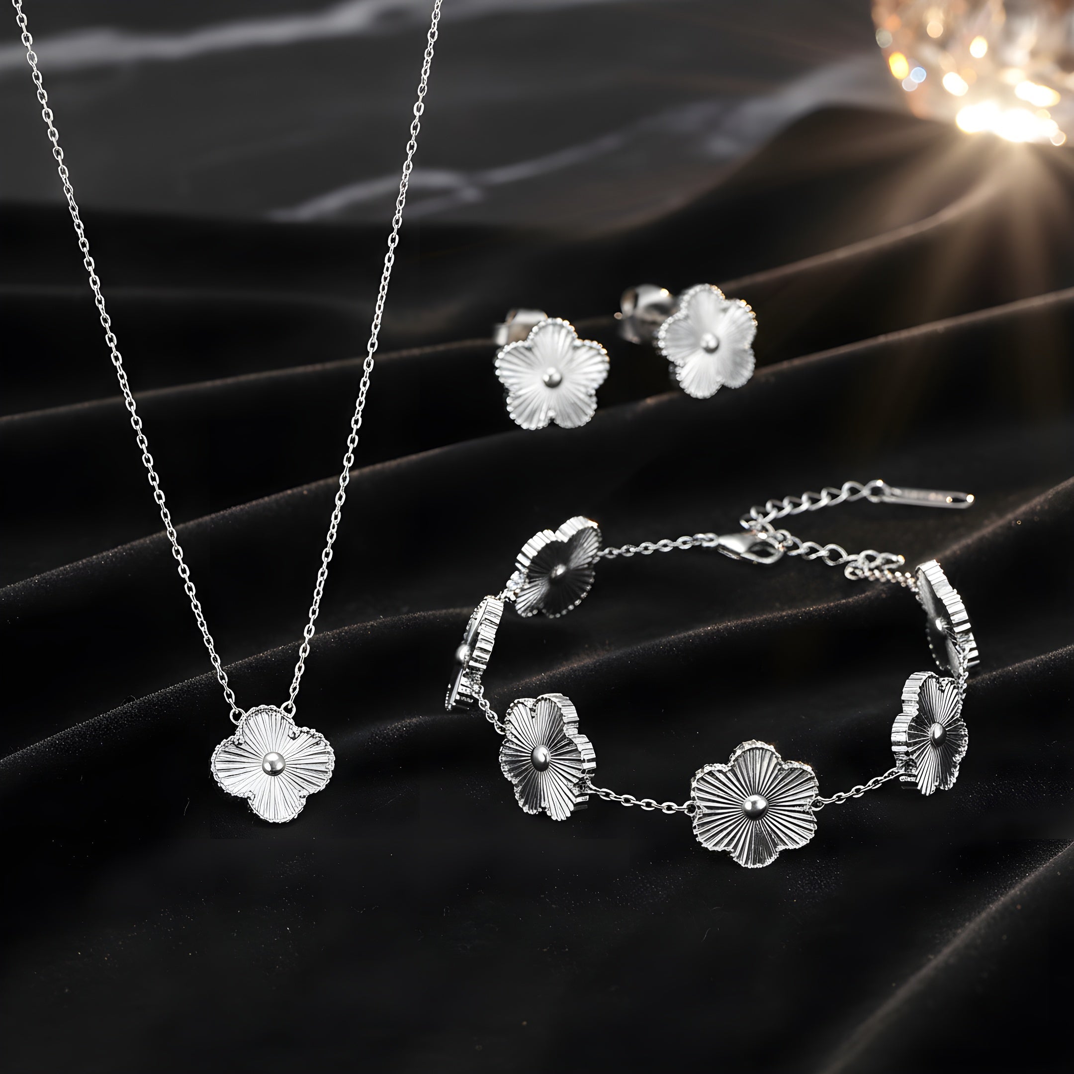 Lusivore Flora Jewelry Set – Silver