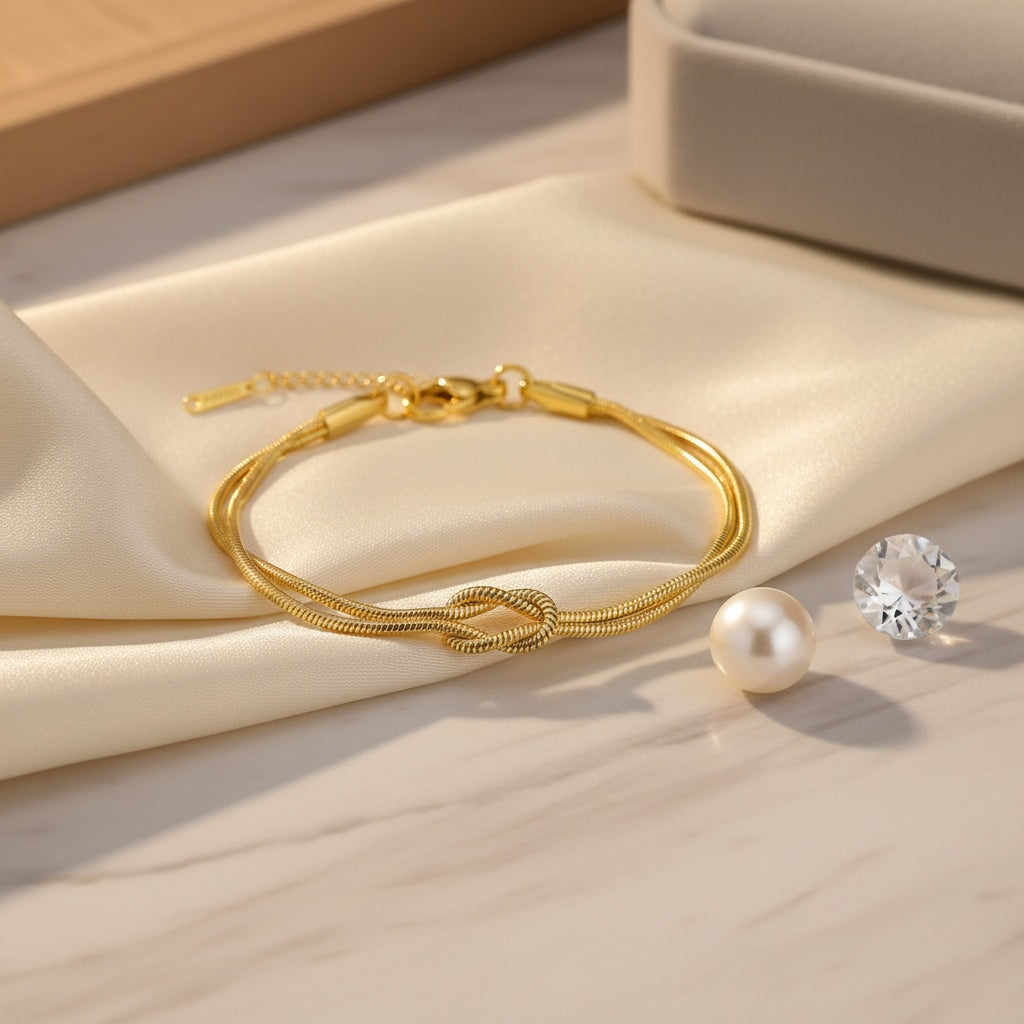 Lusivore Elara Knot Bracelet – Gold